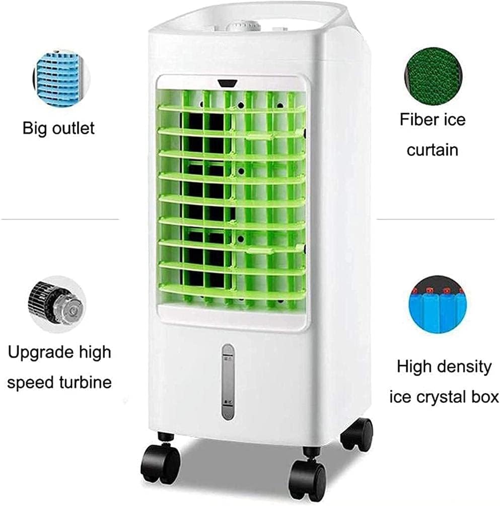 Portable Air Conditioner Cooler Air Conditioner Evaporative Coolers Portable Evaporative Air Fan Cooler And Humidifier With 5 L Watertank Whisper-Quiet Personal Indoor Cooler 2-I