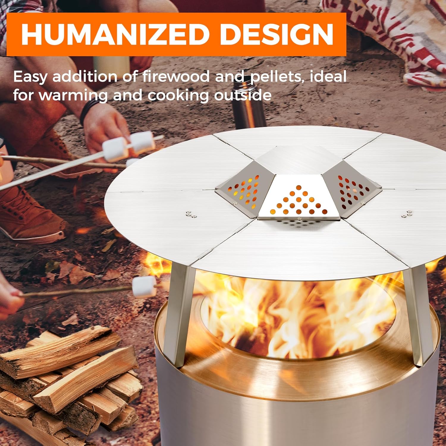 Fire Pit Heat Deflector for Solo Stove Bonfire 1.0/2.0 and Other 19.5