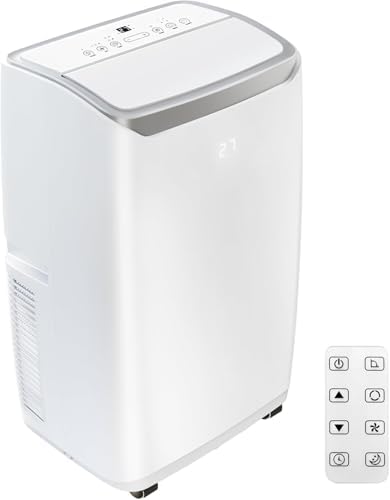 12000 BTU Portable Air Conditioner for 550 Sq.Ft - Drainage-Free 3 in-1 w/Dehumidifier & Fan, 50dB Quiet Sleep & No Tools Window Kit for Home/Bedroom/Office
