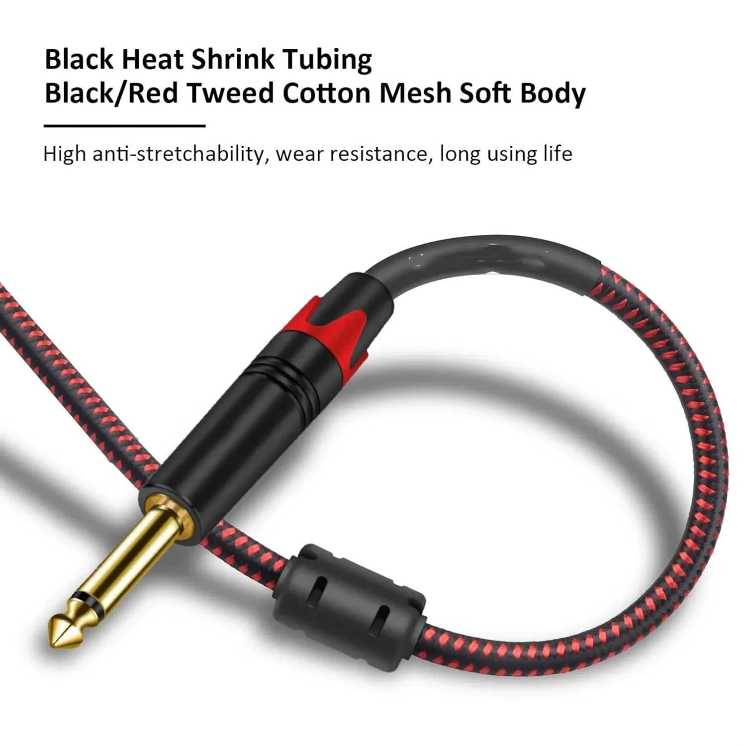 TSTS Guitar Audio Cable Instrument Cable 6.35mm Mono 1/4