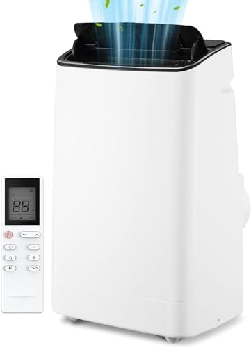 14,000 BTU Inverter Air Conditioner for Rooms up to 750 Sq. Ft, 3-in-1 Portable AC Unit, Cooler, Dehumidifier & Fan, Sleep Mode 53dB, with Window Kit & Remote Control