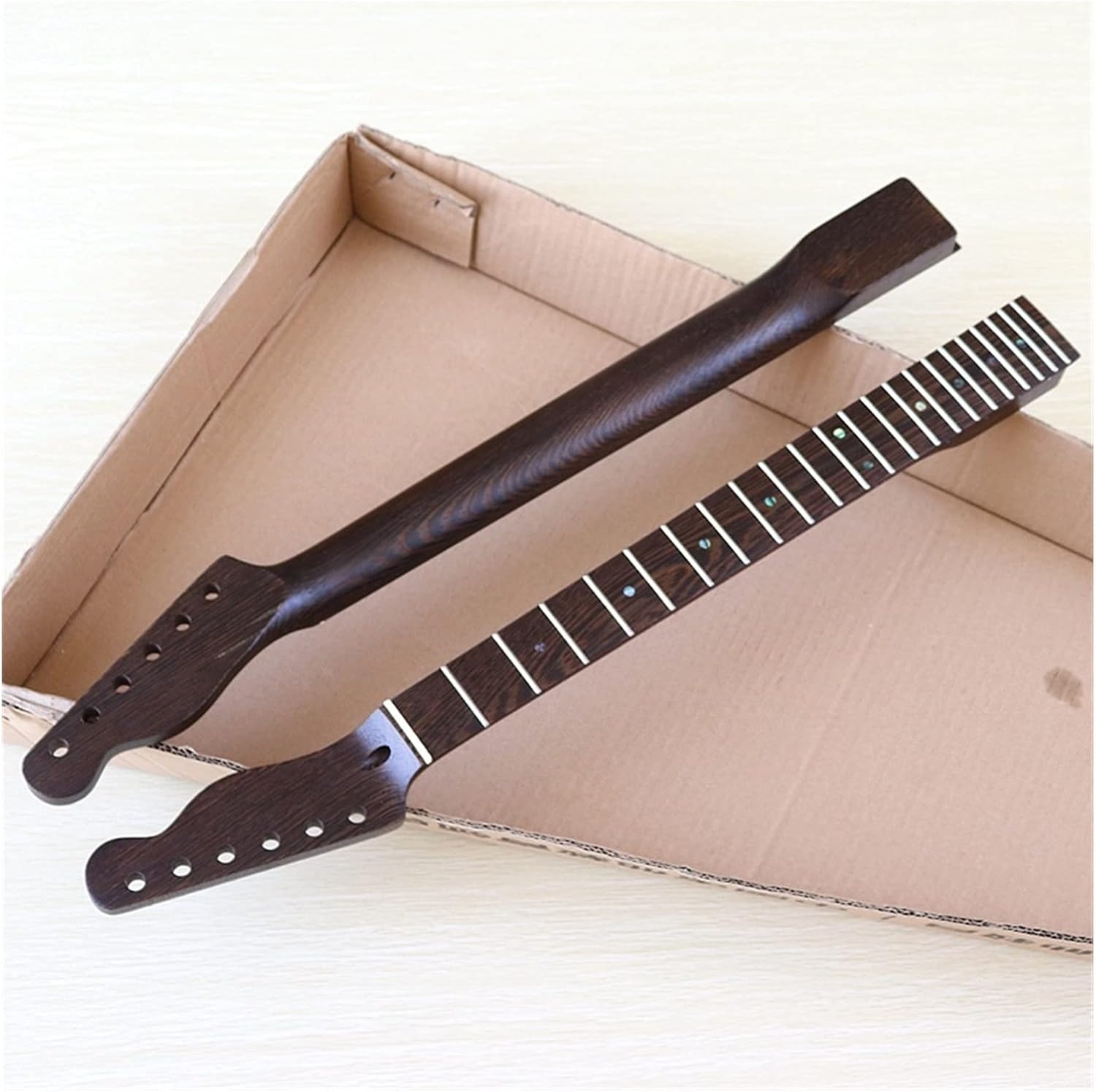 Electric Guitar Neck 6 String Neck Wenge Wood Guitar Neck 22 Frets for TL Guitar Unfinished Guitar Neck