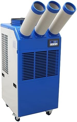 Industrial Air Conditioner Portable Spot Cooler 22178BTU/H 3 Column Air-Cooled Mobile Outdoor Cooling Aircon 220V