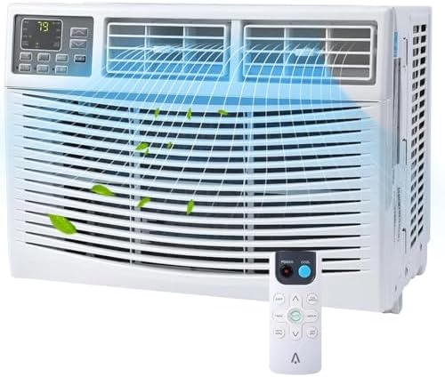 Smart 12000 BTU Window Air Conditioner with WiFi, Window AC Unit with Remote & App Control, Timer Function & Easy Install Kit, for Rooms Up to 550 Square Feet, 115V/60Hz, White