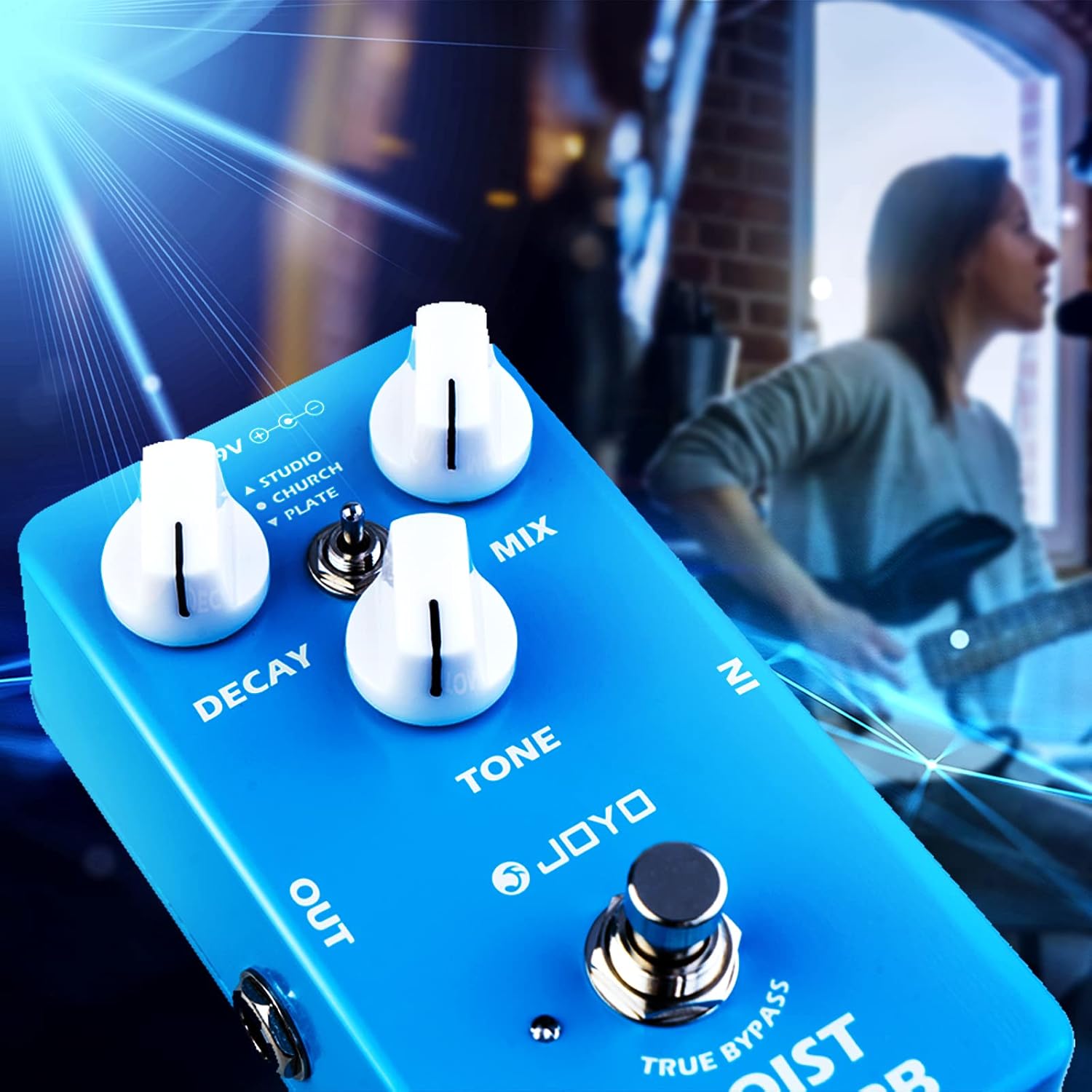 JOYO R-24 High Gain Overdrive Pedal Amplifier Simulation Guitar Pedal and JF-20 Reverb Effect Pedal Digital Guitar Pedal