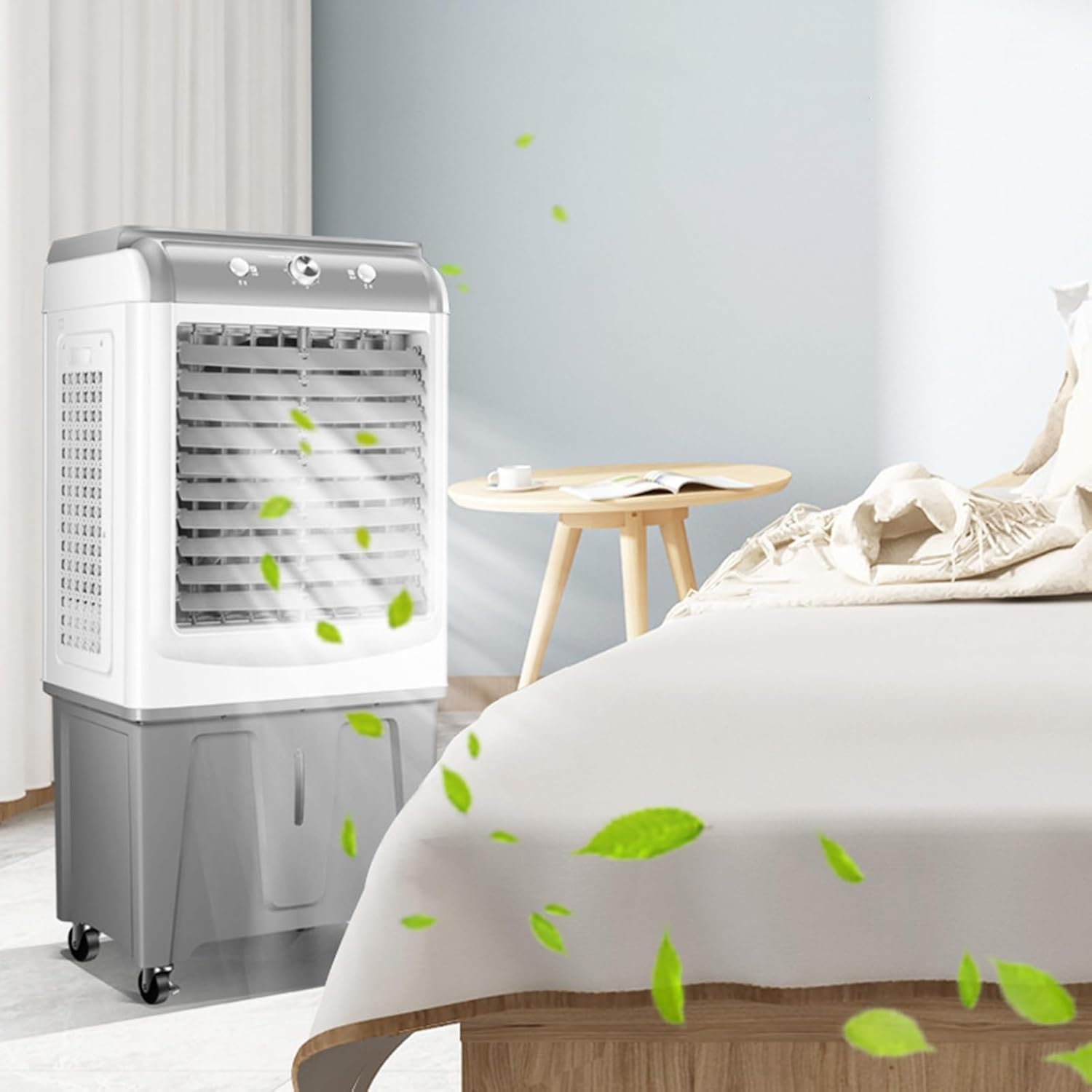 3 Wind Speed Portable Air Conditioners, Air Conditioner with Large Capacity Water Tank, Air Conditioner Portable with Universal Wheels, for Home, Office, Garage(106cm/41.7in)