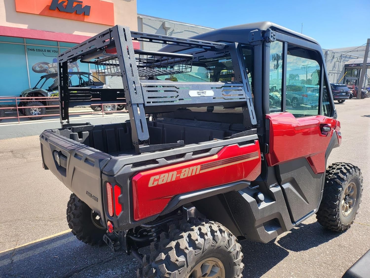 Can Am Defender Overland Bed Rack Fully Adjustable Height and Designed to Accept Accessories Including Chainsaw Mount, Spare Fuel, Jack, Trail Tools, Traction Matts and More