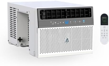 8,000 BTU Window Air Conditioner U-Shaped – Window Ac Air Units U Shaped Cools Up to 450 Sq. Ft., Ultra Quiet With Open Window Flexibility, Ultra Quiet, Energy Efficient