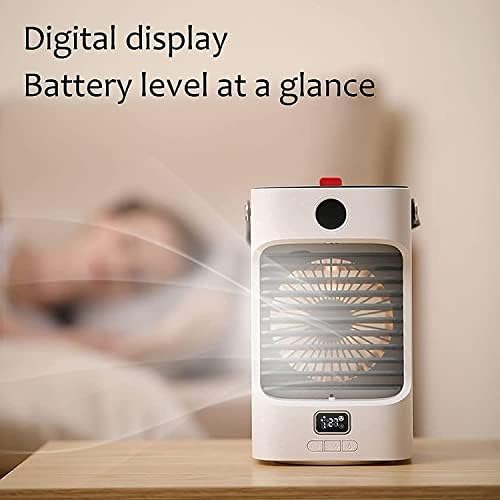 Portable Air Conditioners Fan, USB Personal Air Conditioner Fan with 3 Speeds, Air Cooler for Bedroom Home Office (Color : White)
