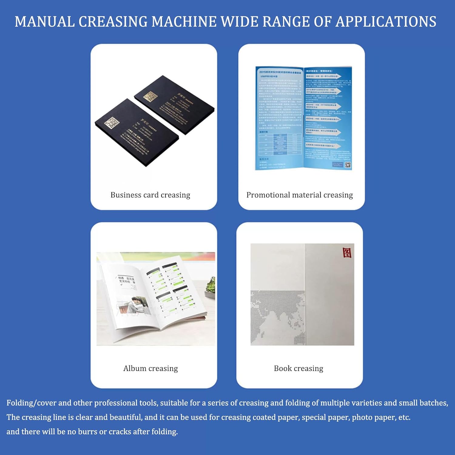 Creasing Machine, Manual Small Paper Creasing Machine, Heavy Duty A4 Paper Card Folder Creasing Tool for Office