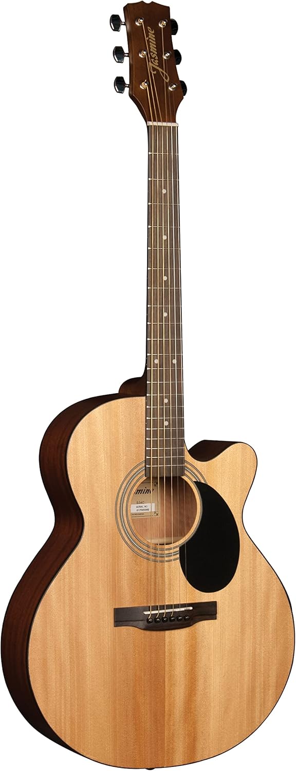 Jasmine S34C Orchestra Style Acoustic Guitar. Natural Finish