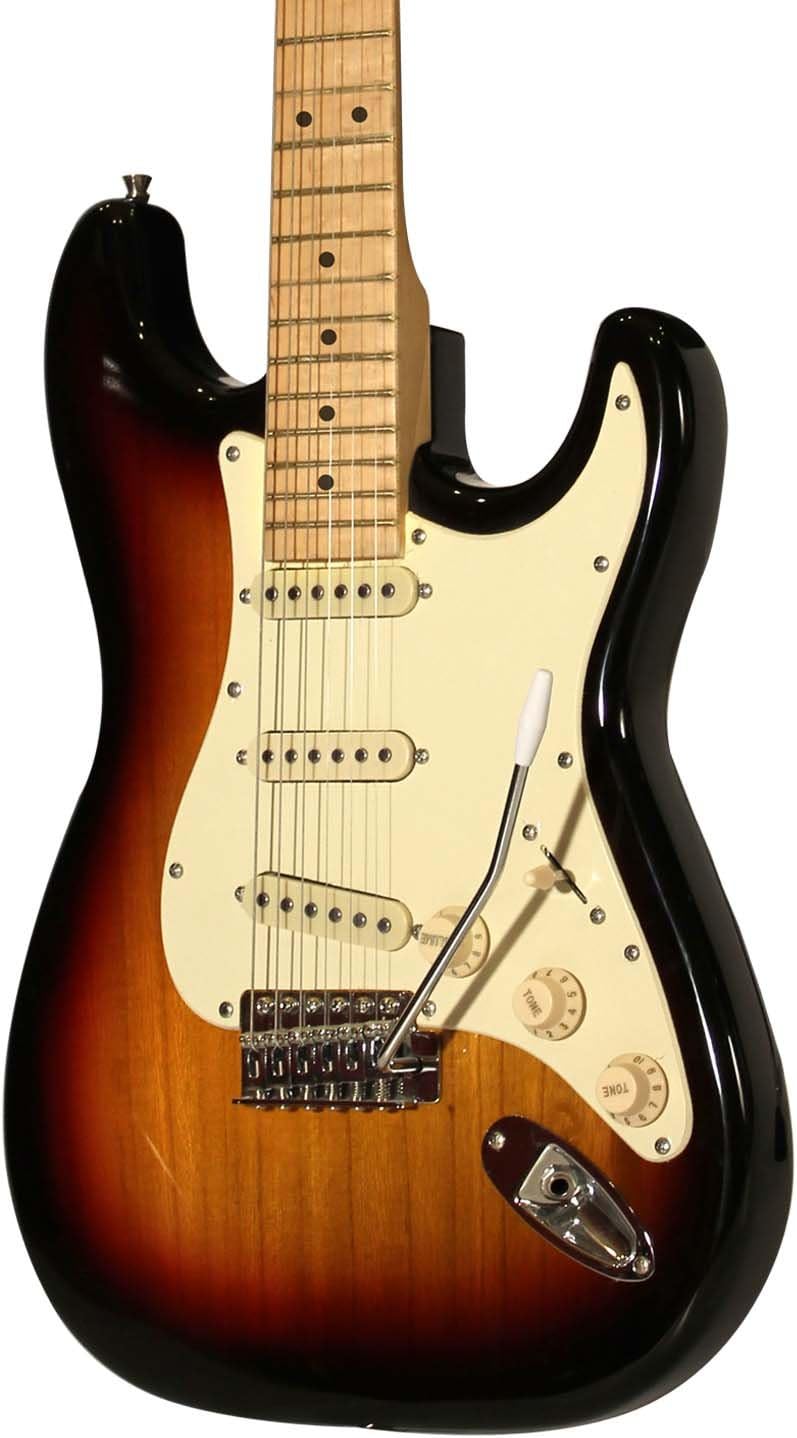 Sawtooth Sunburst Electric Guitar w/Vintage White Pickguard - Includes: Accessories, Gig Bag & Lesson
