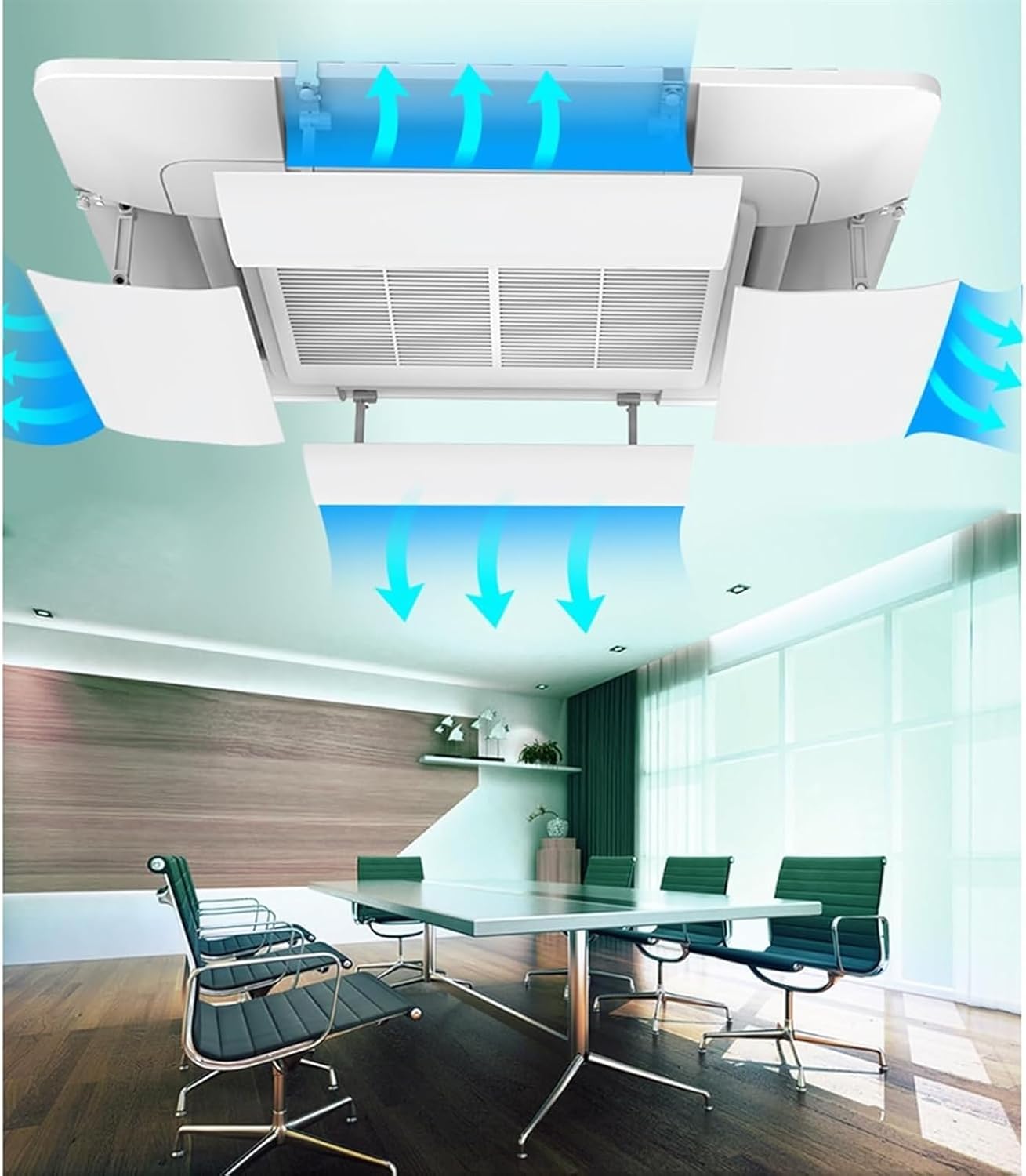 Air conditioning deflector Air Conditioner Deflector for Central Air Conditioning System ABS Light and Flexible Guide Wind Prevents Air Blowing Straight