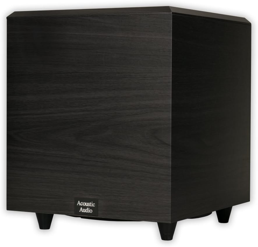 Acoustic Audio PSW-10 400 Watt 10-Inch Down Firing Powered Subwoofer (Black)