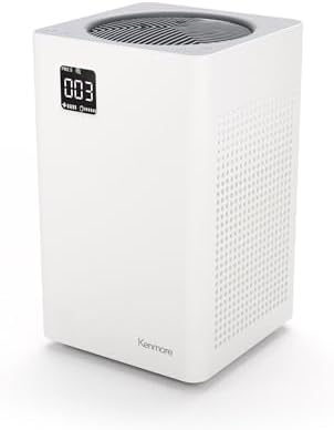 Kenmore PM2010 Air Purifiers with H13 True HEPA Filter, Covers Up to 1200 Sq.Foot, 24db SilentClean 3-Stage HEPA Filtration System, 5 Speeds for Home Large Room, Kitchens & Bedroom, PM2010