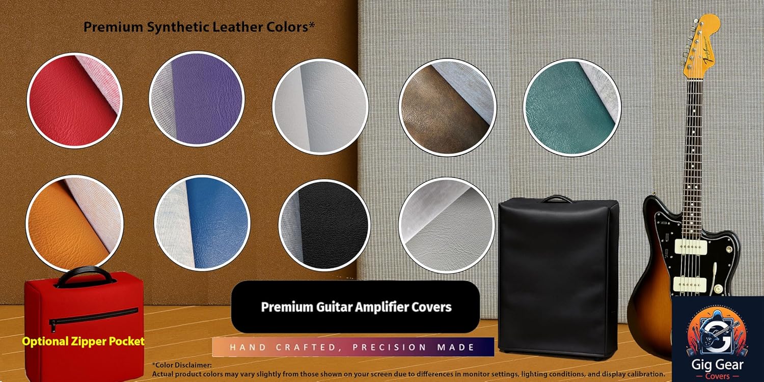 Gig Gear Cover for Peavey invective .212 2x12 Guitar Amplifier | Genuine Waterproof Cordura or Synthetic Leather Fabric | Select Color, Padding & Pocket Options | Made in US