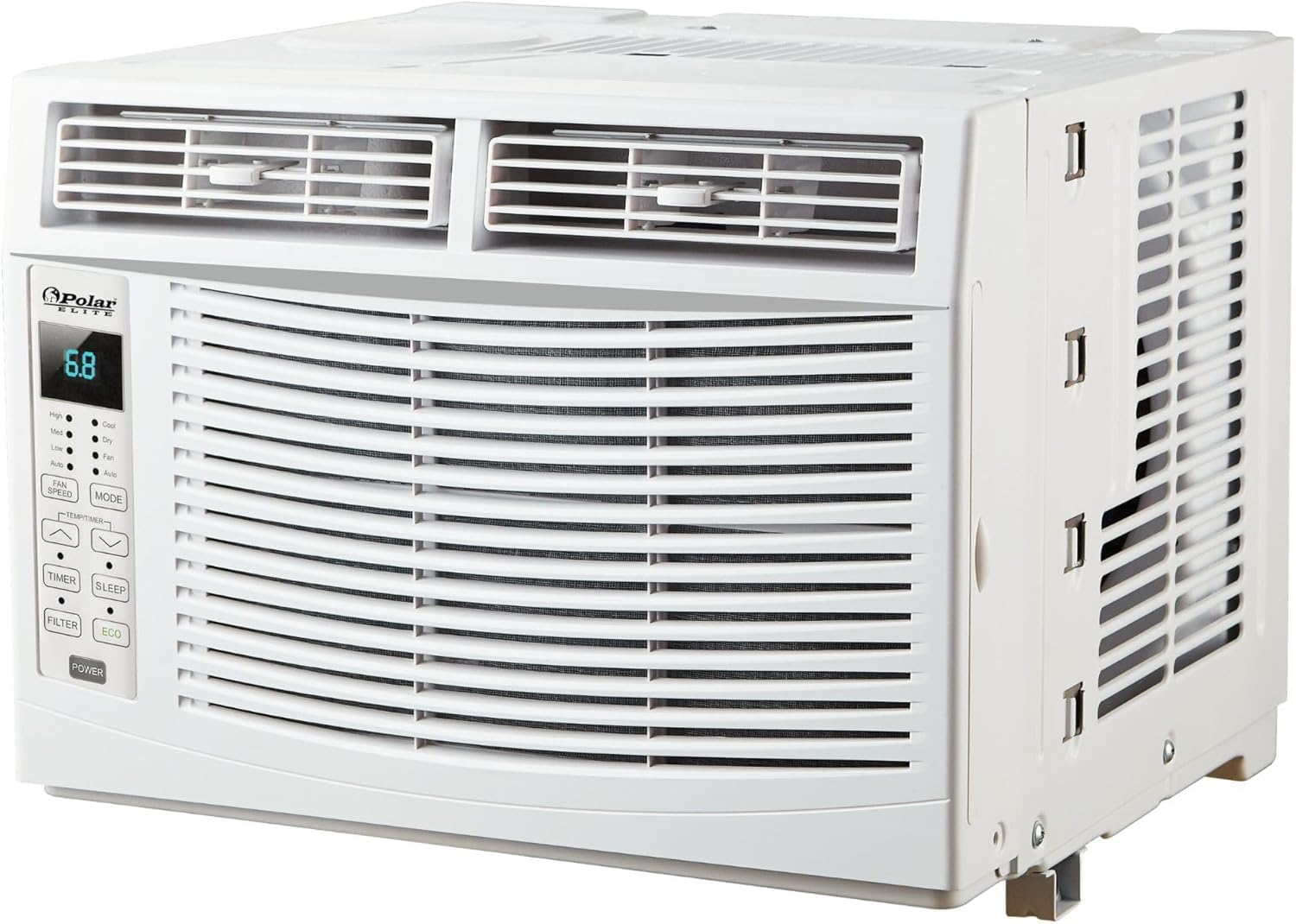 Memorex 6,000 BTU Window Air Conditioner, Cools Up to 250 Sq. Ft., Quiet Operation, Cool/Fan/Dry Modes, Digital Display, Remote Control, Easy Install & 2-Year Warranty