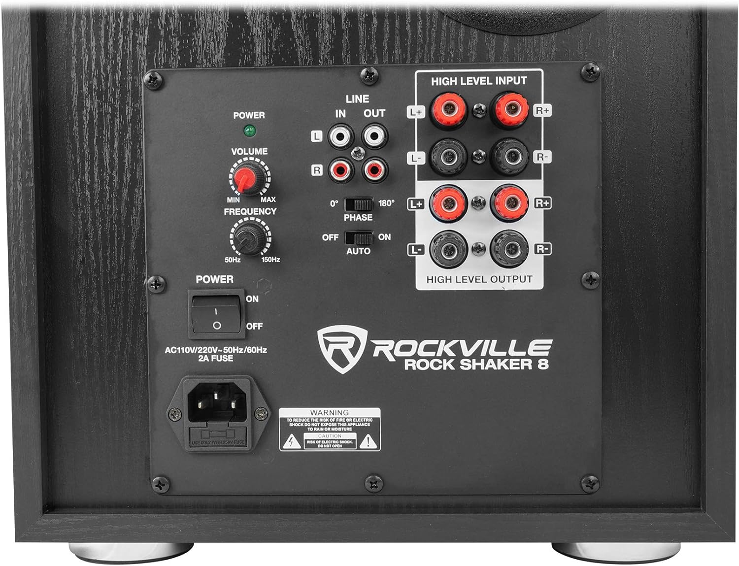 Rockville Rock Shaker 8 Black, 8