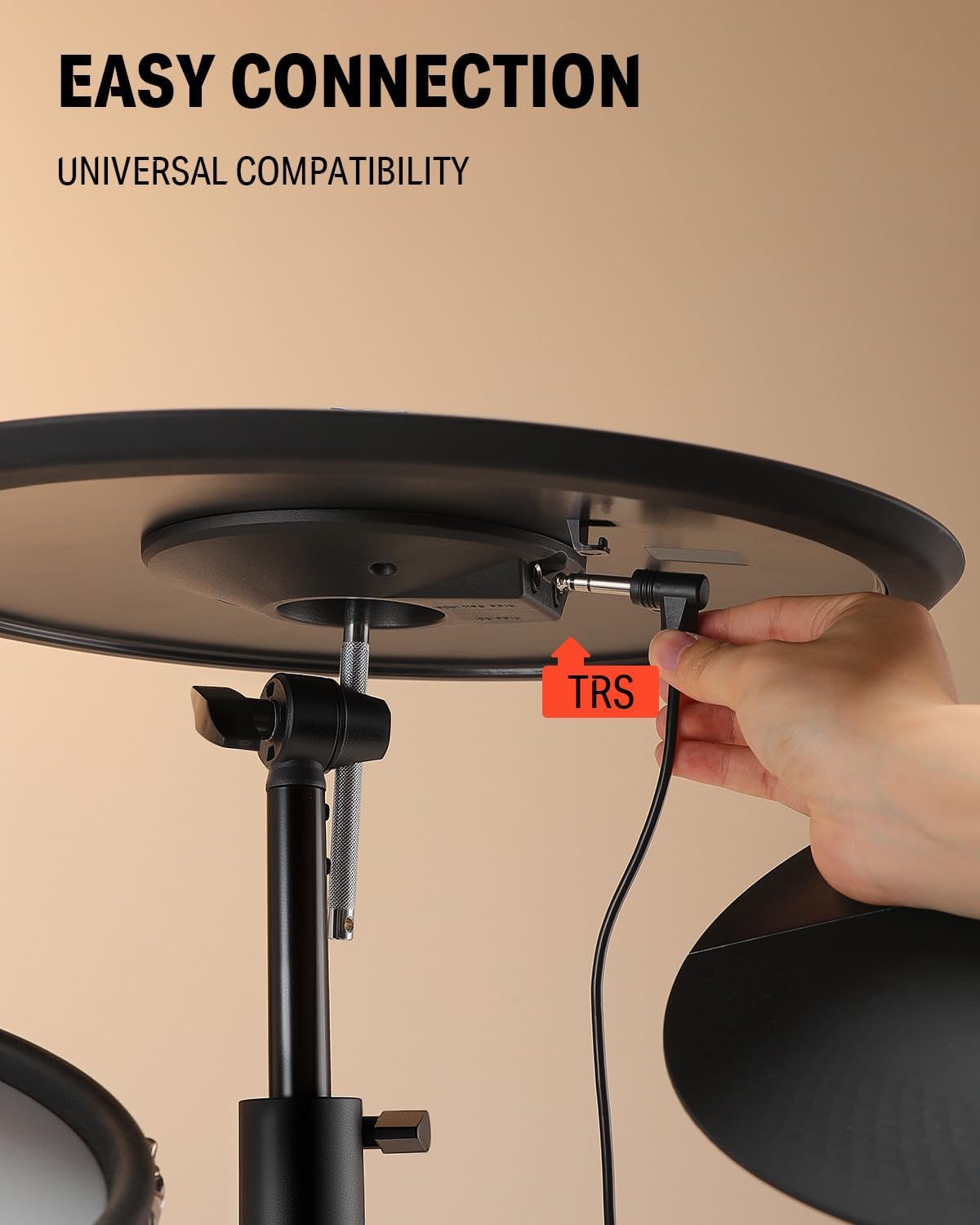 Donner Mute Cymbal for Electronic Drum Set, 17-inch Triple-Zone Crash/Ride Cymbal for Electric Drum Kit, 3 Zone E Cymbal for Digital Drum (CYB-17T)