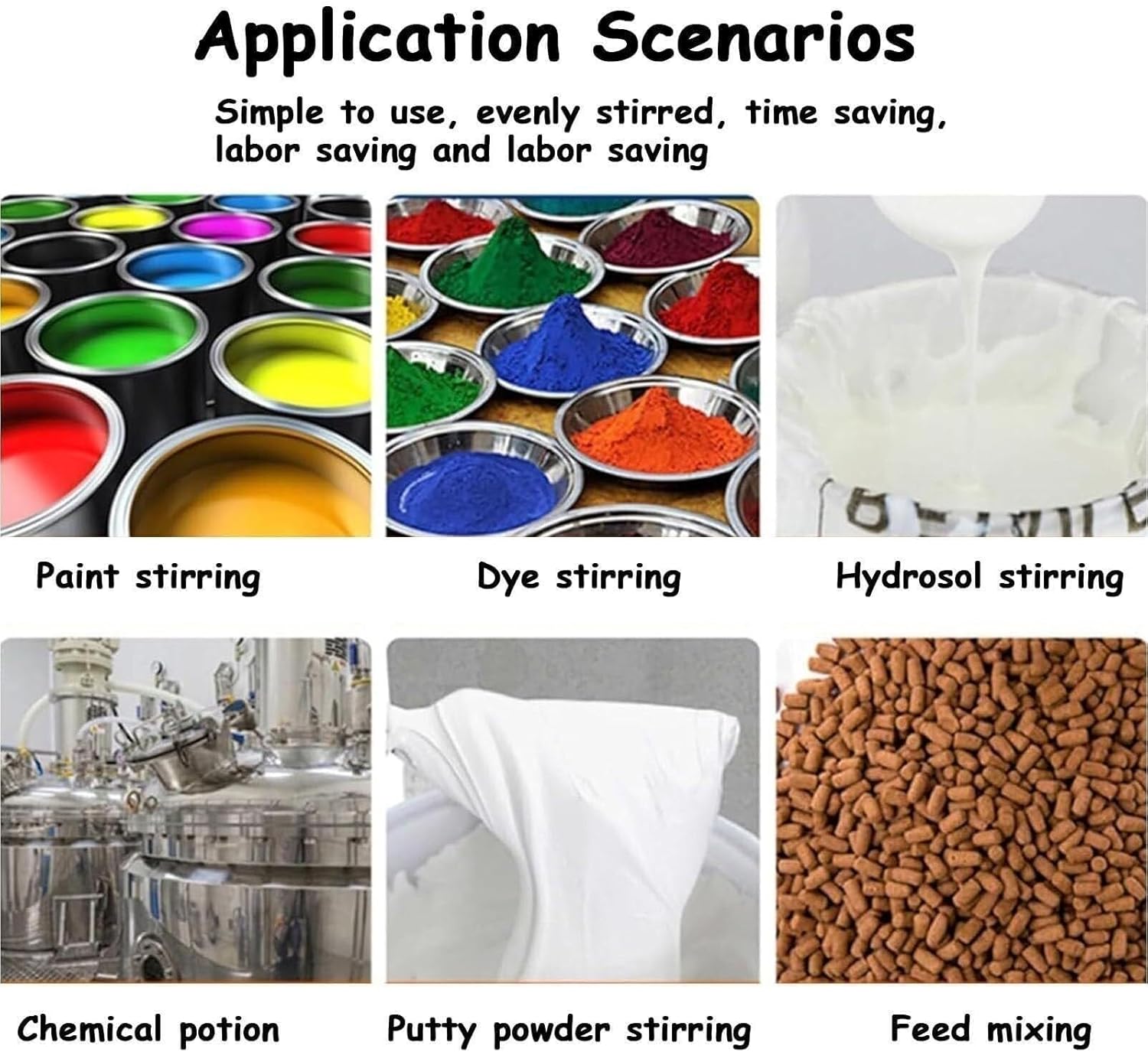 Electric Paint Mixer, Commercial IBC Paint Stirring Machine, 980W Electric Tank Mixer Machine with Support Hanger, Paint Mixing Equipment for Ink Dissolver Agitator(A)