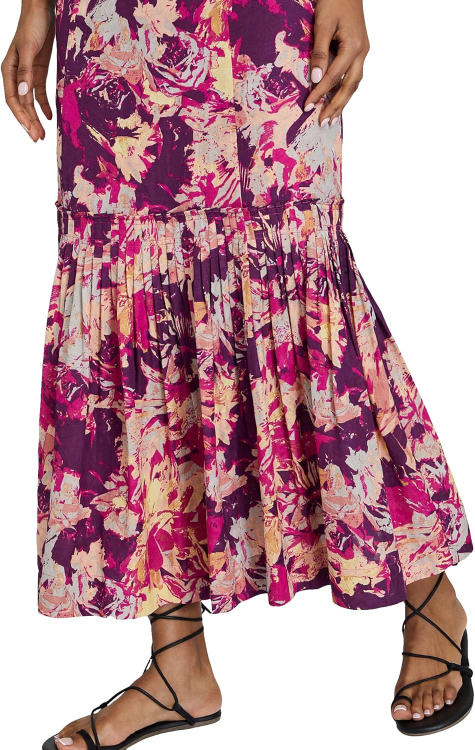 Club Monaco Women's Tiered Flounce Midi Skirt