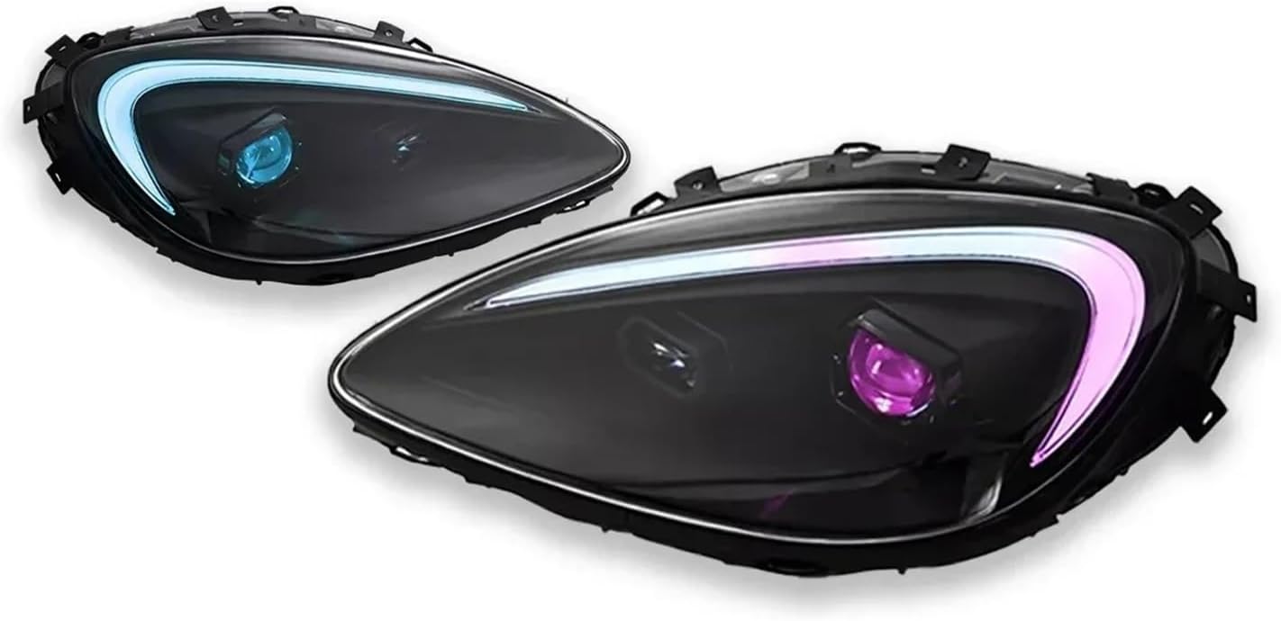 Car Lights Compatible For Corvette C6 RGB 2005-2013 Headlight LED Projetor Head Lamp Daytime Running Light Automotive Accessories(Halogen Right a)