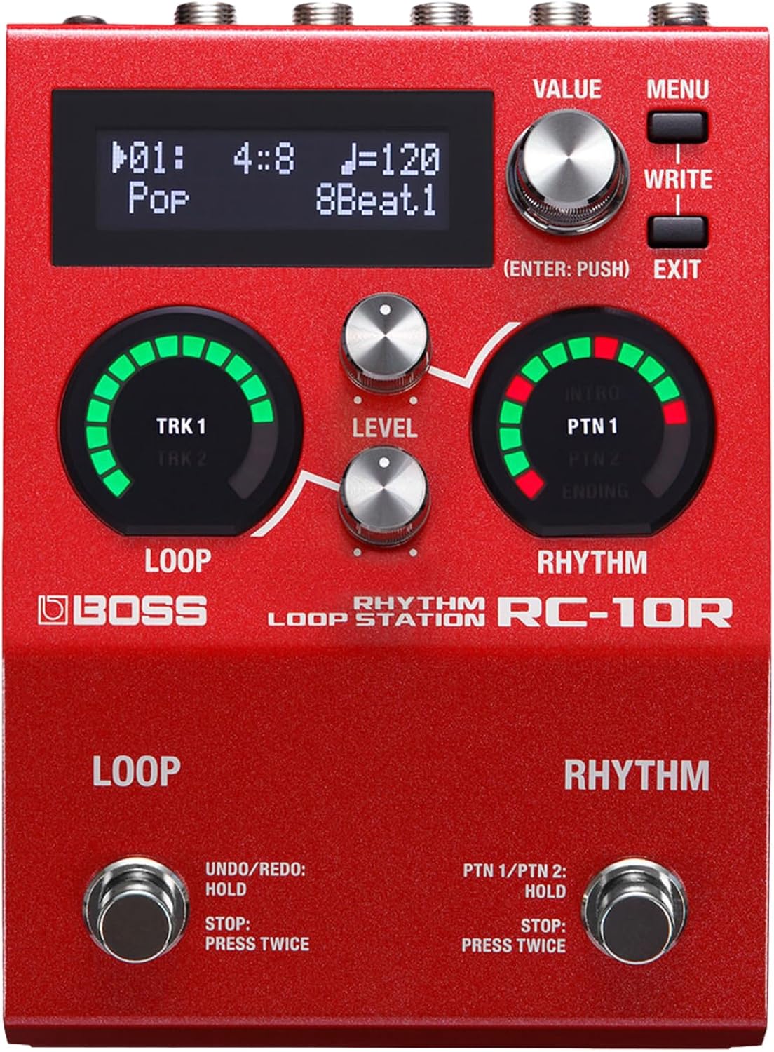 BOSS RC-10R Rhythm Loop Station | Song-Based Looping & Dynamic Rhythms in a Small Footprint | 280 Preset Styles | 16 Versatile Drum Kits | 2-Track Operation | Expanded Control Support | Full MIDI I/O