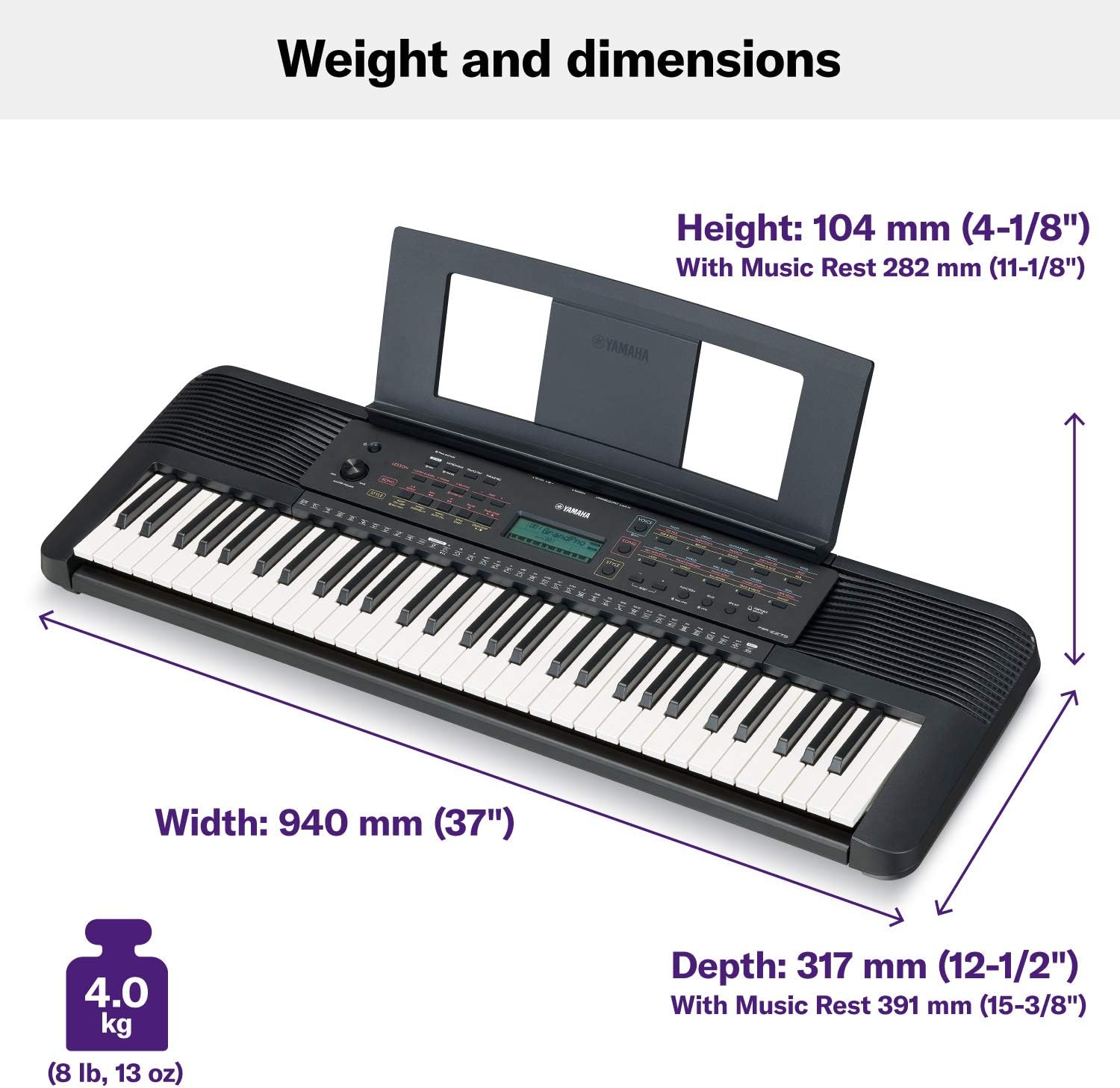 Yamaha, 61-Key PSR-E273 Portable Keyboard (Power Adapter Sold Separately)