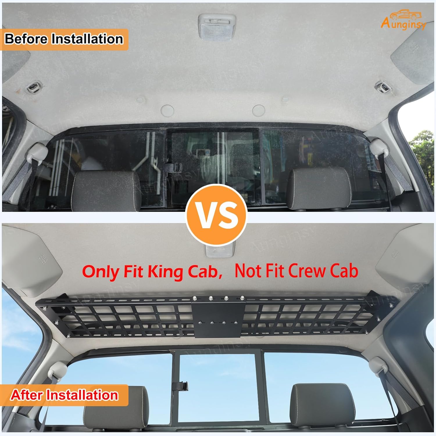 Car Interior Rear Trunk Cargo Rack Basket Tray Compatible with Nissan Frontier 2009-2017 Modular Storage Luggage Carrier Roof Overhead Molle Panel System Shelf Rack Trunk Hanging Organizer Accessories