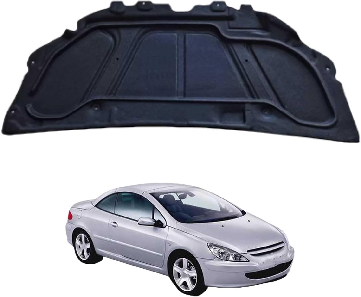 Car Front Hood Engine Sound Pad for Peugeot 307 2004-2006, Heat Insulation Cotton Mat Cover Soundproof Car Accessories