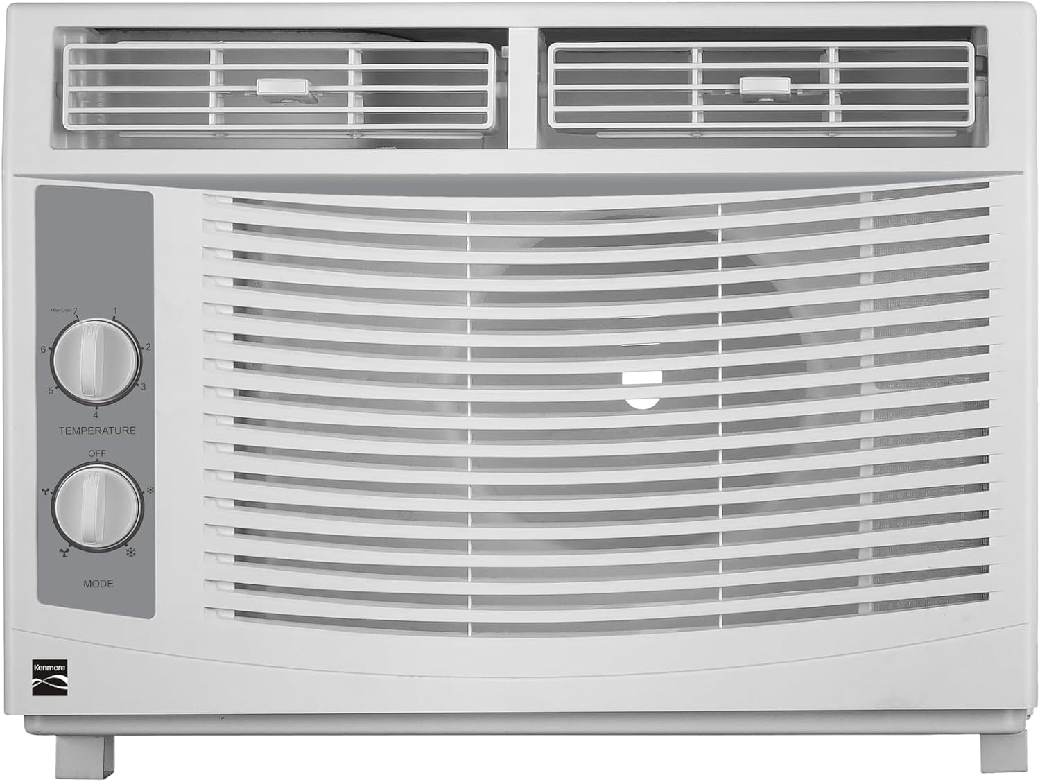 Kenmore KM5K-M 5,000 BTU Window Air Conditioner for Small Rooms up to 150 Sq. Ft. – Quiet Cooling, Easy Install, Energy Efficient AC Unit, 2 Fan Speeds, Washable Filter, Manual Controls