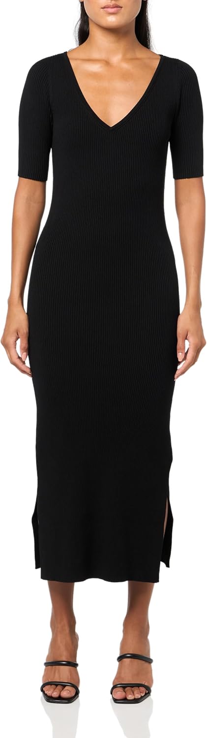 BOSS Women's Stretch Viscose Midi Sweater Dress