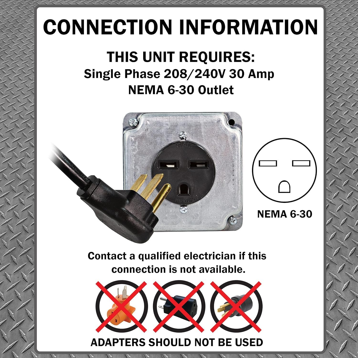 Comfort Zone CZ290 NEMA 6-30P 4,800-Watt Fan-Forced Industrial Heater, Integrated Thermostat Control, Heavy Gauge Steel, Carry Handle with Rubber Feet and Overheat Protection, Red