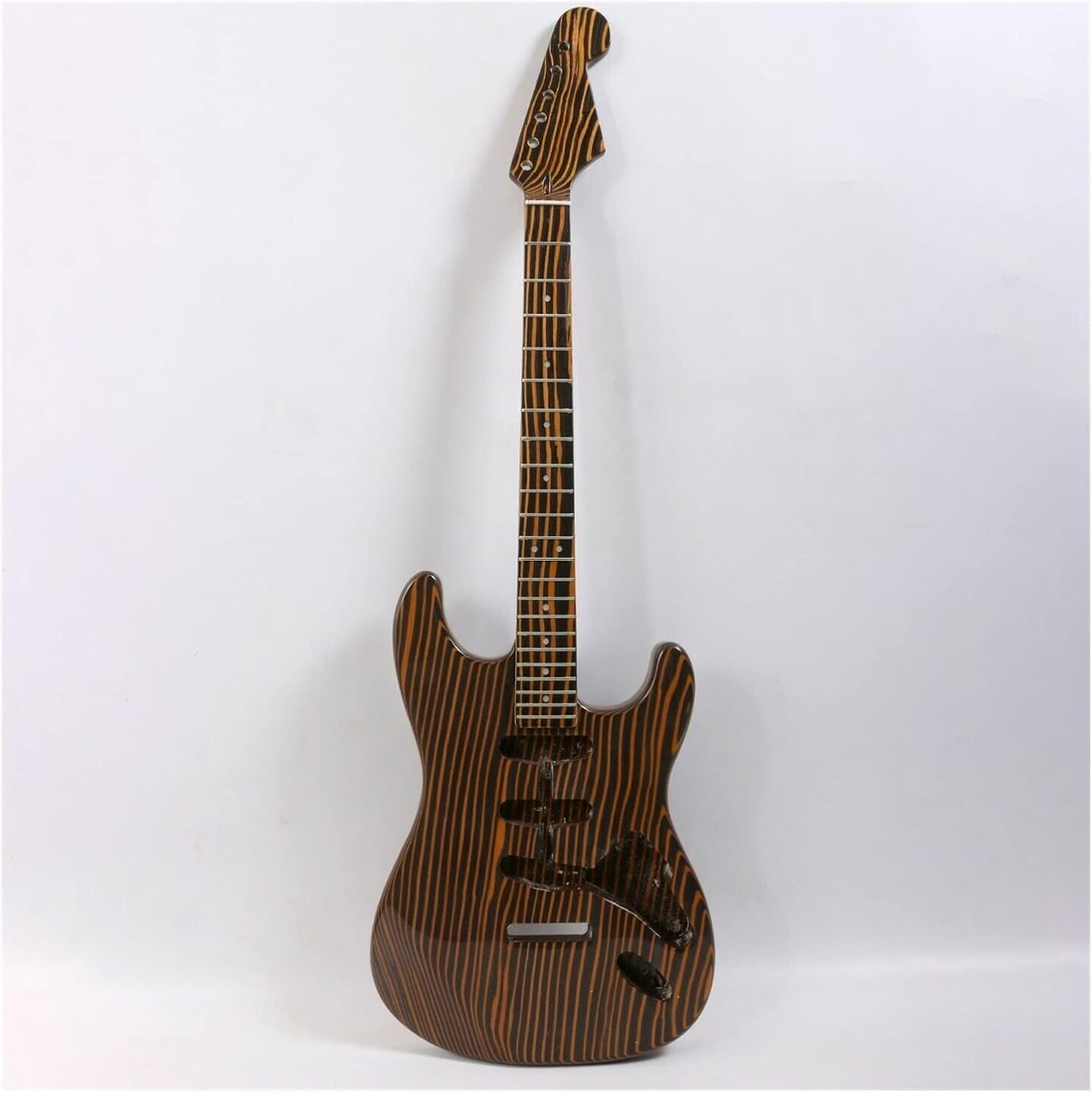 DIY Electric Guitar Kit Zebra Wood Electric Guitar Neck Guitar Body 22 Frets Guitar Kit with All Guitar Parts