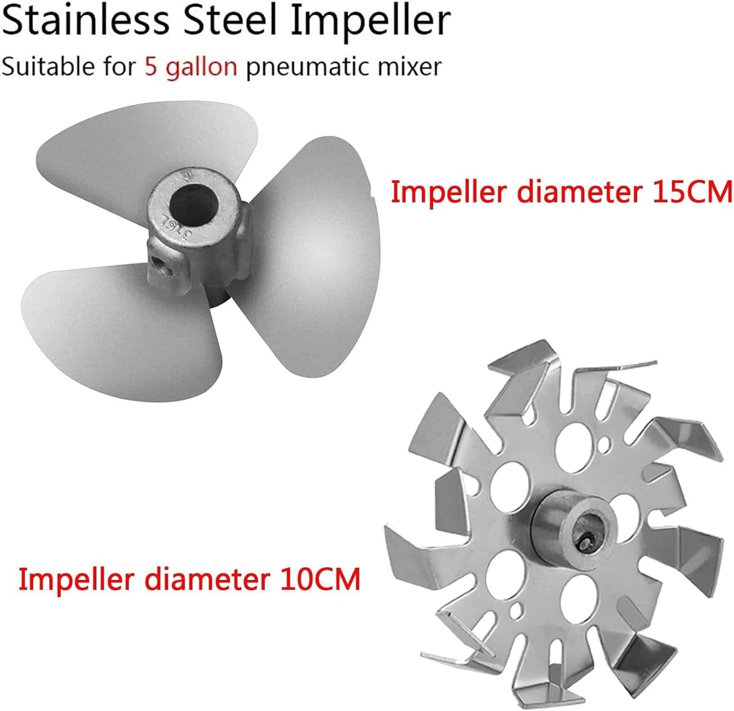 Pneumatic Paint Mixer, 5 Gal/20L Stainless Steel Air Mixer, Automatic Lift Paint Stirrer, Ink Mixing Stirring Machine for Industrial Paint Mixing, Dye Mixing, Hydrosol Mixing(Impeller)