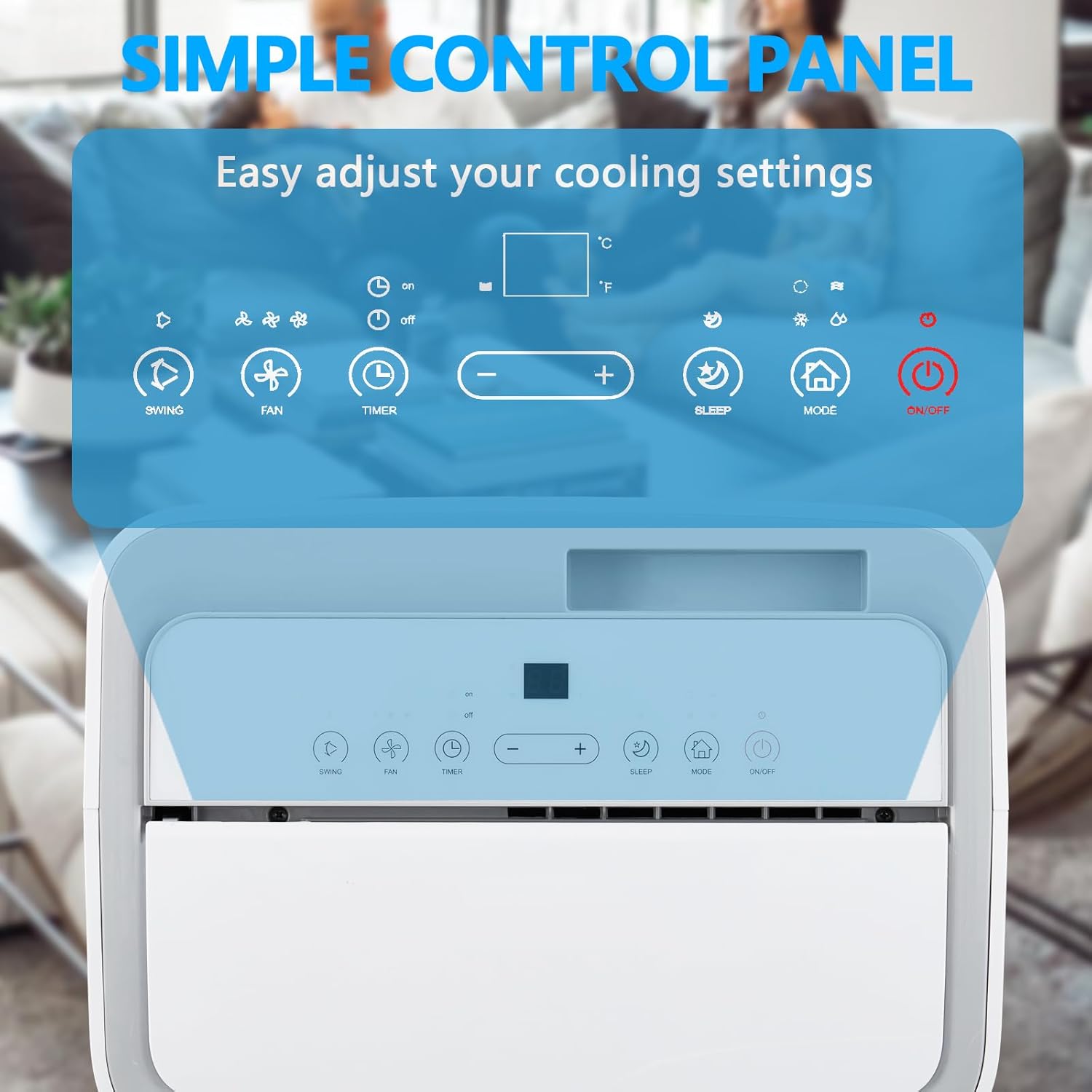 12,000 BTU Portable Air Conditioner, White Portable AC Unit Cools Up to 550 Sq.Ft, with Window Mount Exhaust Kit and Remote Control for Office Bedroom, 24h Timer