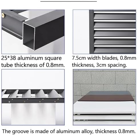 Outdoor Aluminum Air Conditioner Cover, Freestanding Privacy Screen Fence Panels Trash Can Enclosure, Condenser Protective Cover AC Unit Cover Pool Equipment Enclosure Flower Stand ( Color : Brown ,