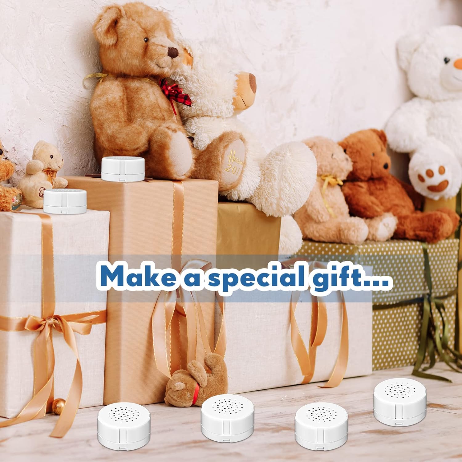 Fabbay 20 Pieces 20 Second Voice Recorder for Stuffed Animal, Sound Recorder Box Recordable Button Module Recording Device Record Custom Message Music for Plush Doll Stuffed Bear Toy Pillow