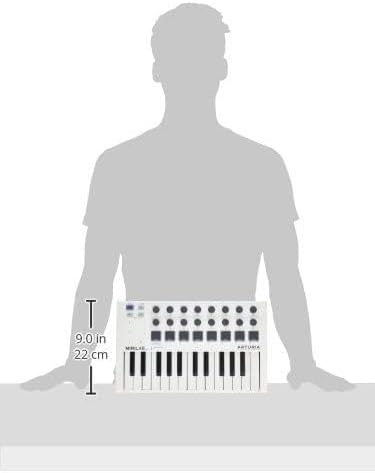 Arturia - MiniLab MkII - Portable MIDI Controller for Music Production, with All-in-One Software Package - 25 Keys, 8 Multi-Color Pads