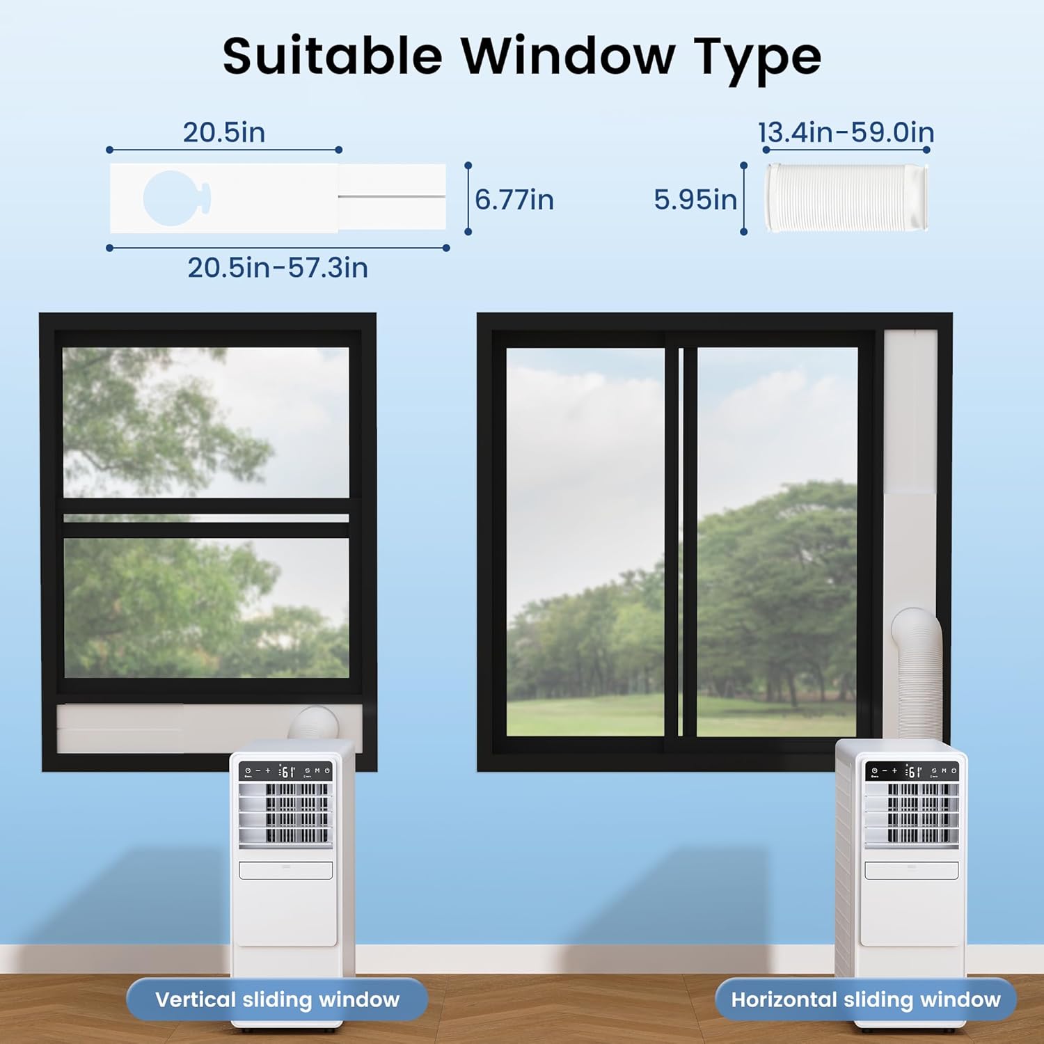 12000 BTU Portable Air Conditioners for Room up to 500 sq.ft, 3-in-1 Free Standing Quiet Portable AC Unit with Fan & Dehumidifier, Remote Control, Sleep Mode/24h Timer, 4 Speed, Auto Swing