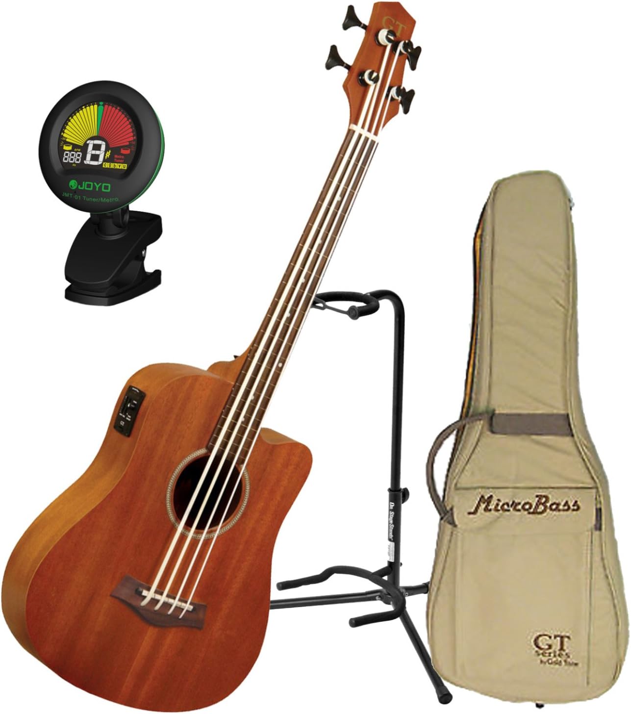 Goldtone M Bass Microbass Fretless Short-Scaled Acoustic Electric Bass w/Gig Ba