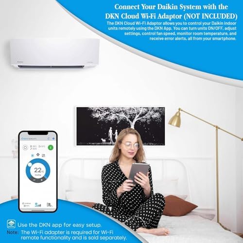 Daikin 18,000 BTU 18 SEER2 Entra R32 Series Ductless Mini Split Heat Pump System w/Wall Mounting Bracket (230V), White, RXC18+FTXC18+WAFP24