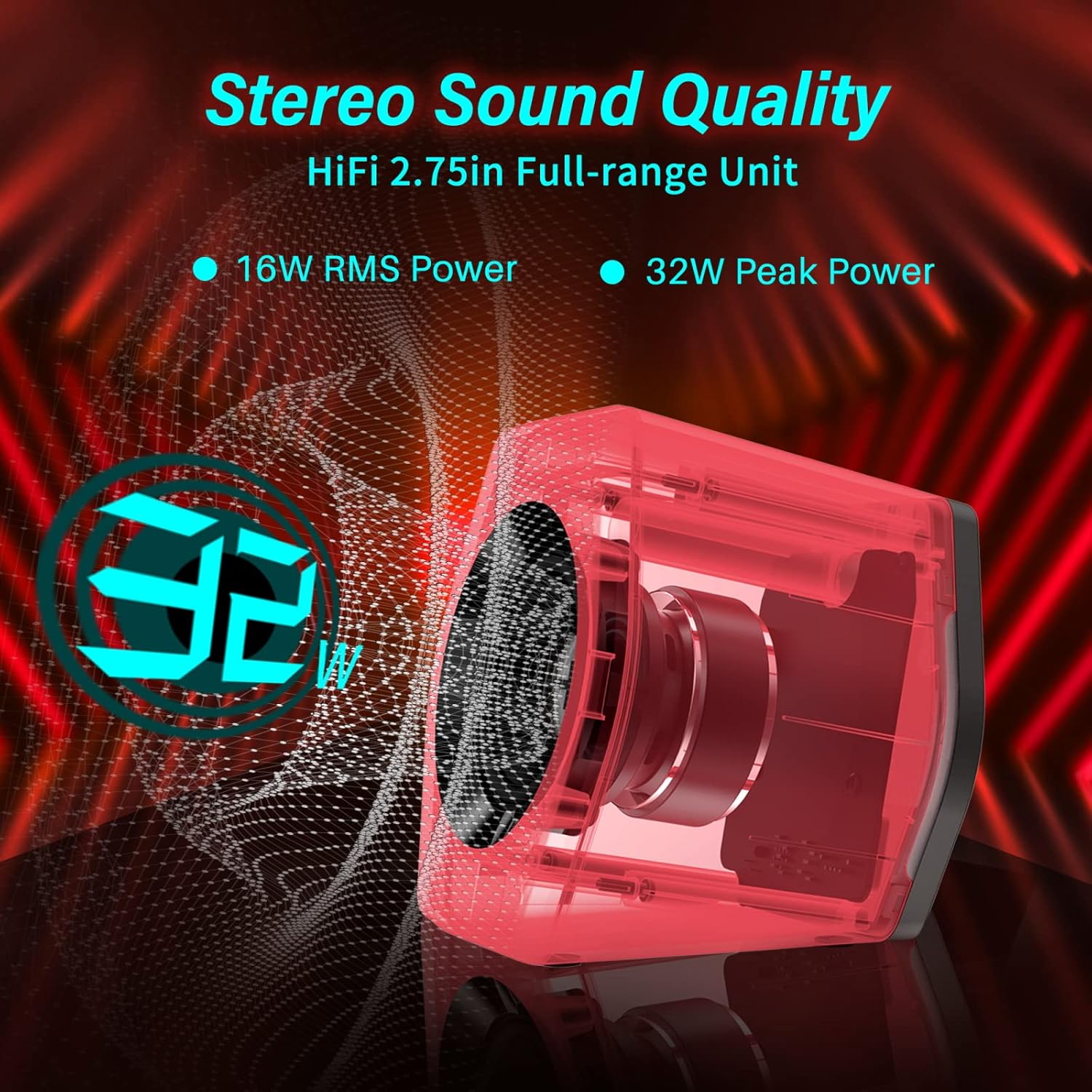 Edifier G2000 32W PC Computer Speakers for Gaming Desktop PC Laptop Mac Computer Woofer Speakers Bluetooth USB 3.5mm AUX Inputs RGB Lights Multimedia Speakers Red