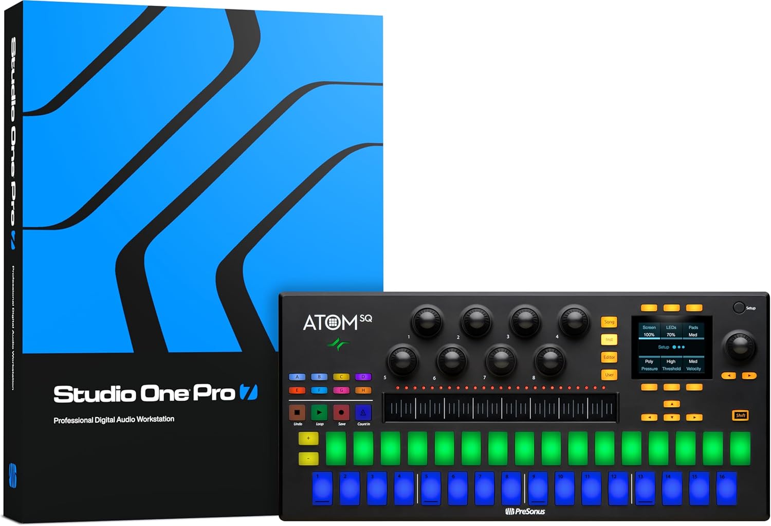 PreSonus ATOM SQ Controller with Studio One Pro Software
