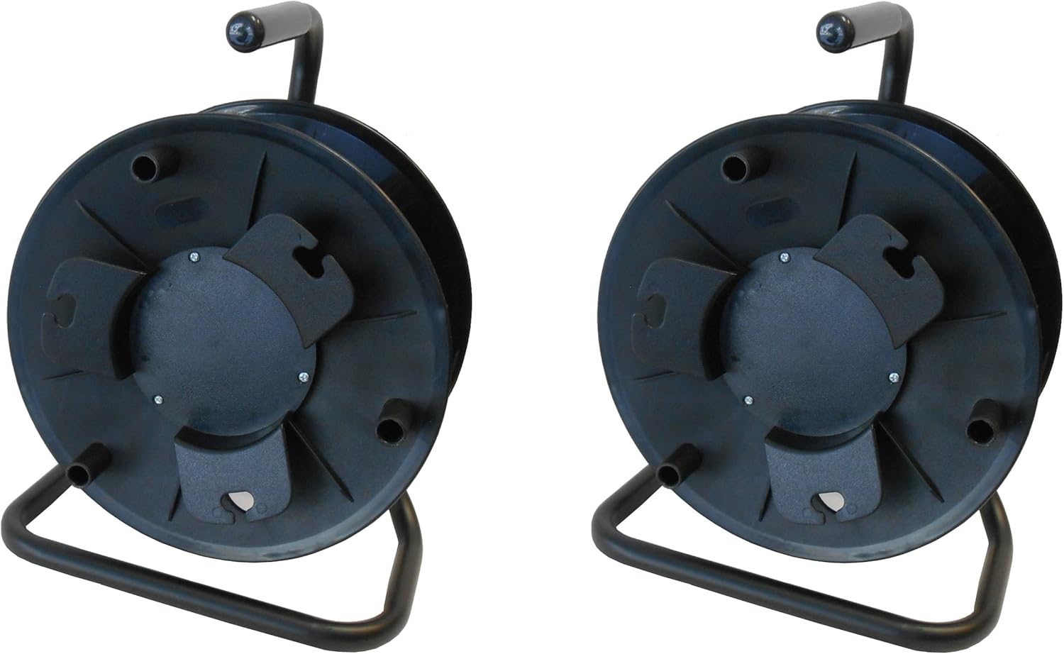 Audio2000'S ADC2716B2 Two-Pack Portable Cable Reels/Cord Reels, Each with a Reel Lock/Stopper, Capacity of Each Reel: 330 feet of 6mm Cable/Cord (2 Pieces)