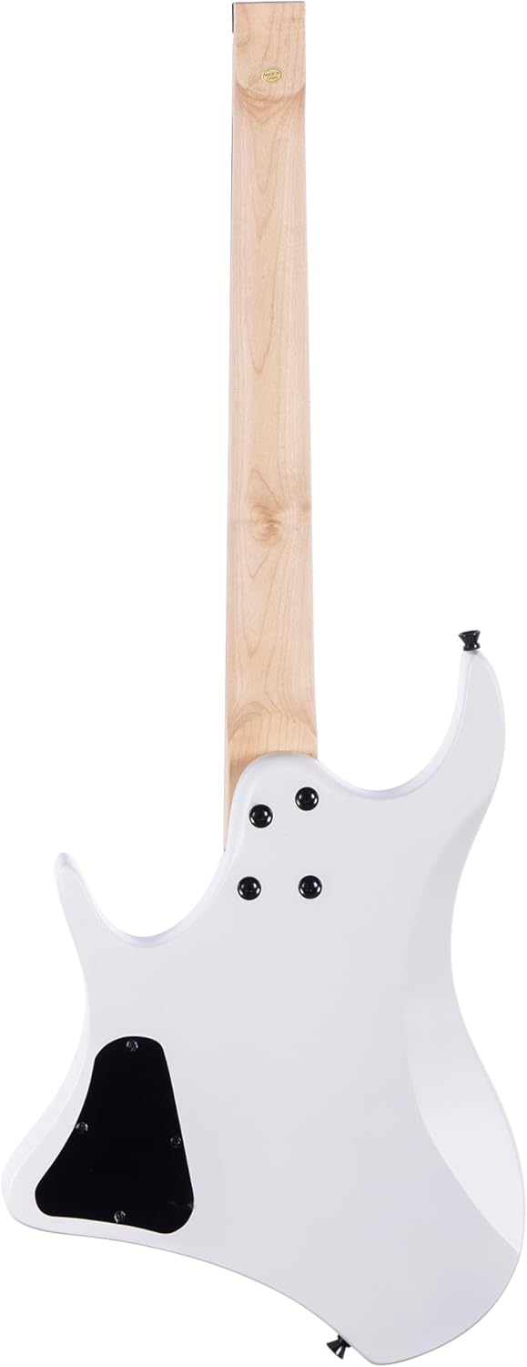Grote Headless Electric Guitar Solid Mahogany Body Canadian Maple Neck Model GRHL-03 (White)