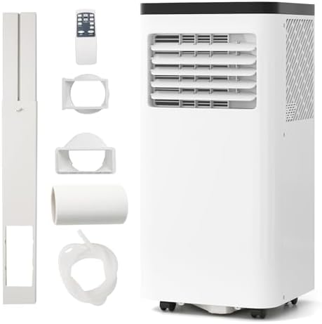 DORTALA Portable Air Conditioner 8000 BTU, 3-in-1 Portable AC with Remote Control, Dehumidifier, 24H Timer, Window Kit for 350 Sq.FT Apartment, Bedroom
