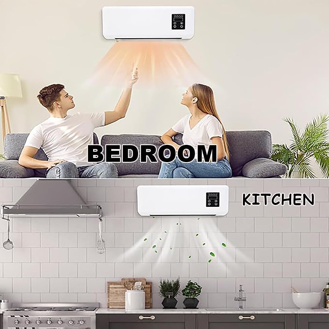 Ductless Air Conditioner Portable Wall Mounted Heater 3 In 1 Mini Window Aire Acondicionado RV Ac Units Air Conditioners for Home Kitchen Living Room Bedroom