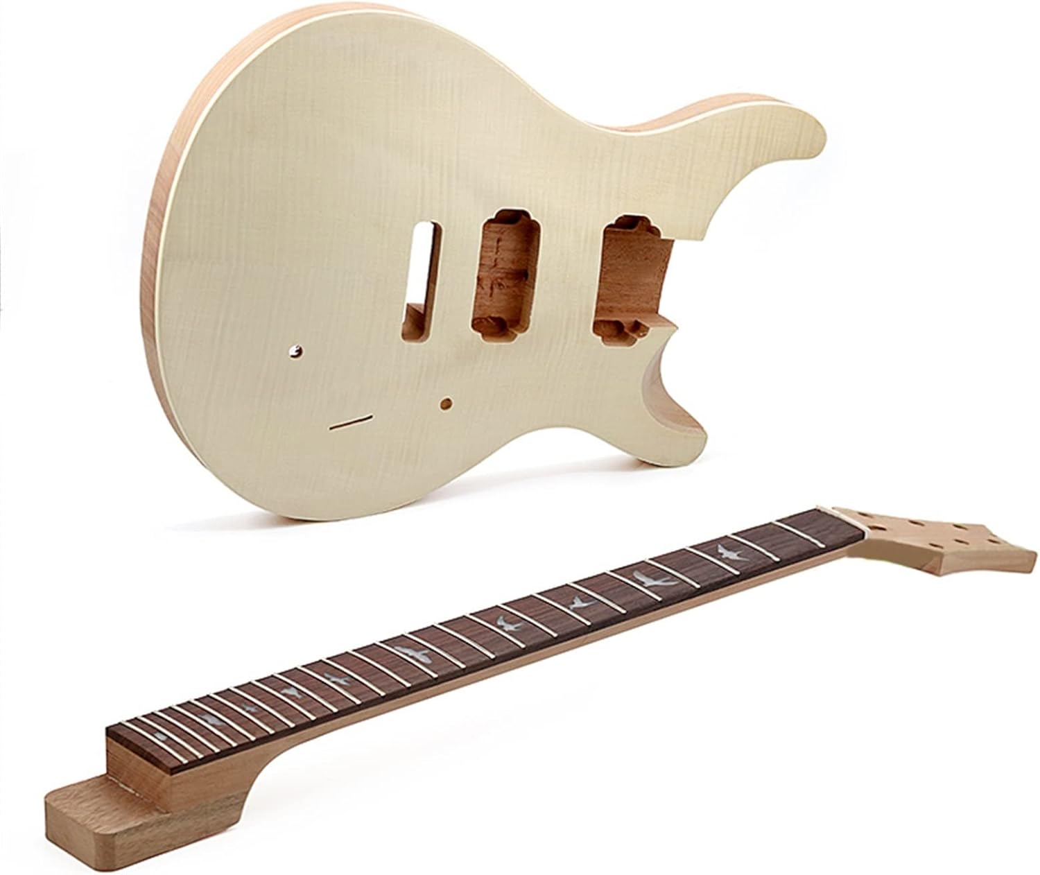 Electric Guitar Construction Materials Accessories Maple Veneer Basswood Body Hard Maple Neck DIY Guitar Kit
