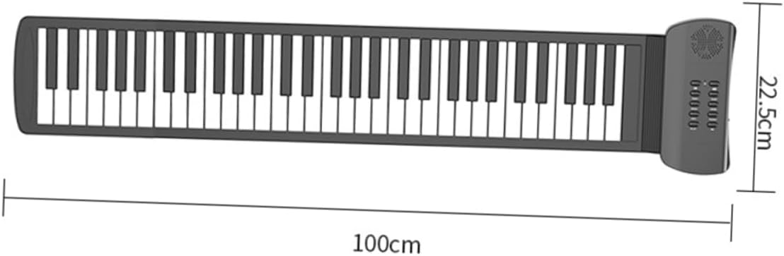 Roll-up Piano Keyboard 61 Keys Portable Electronic Hand Roll Piano Ideal for All Ages